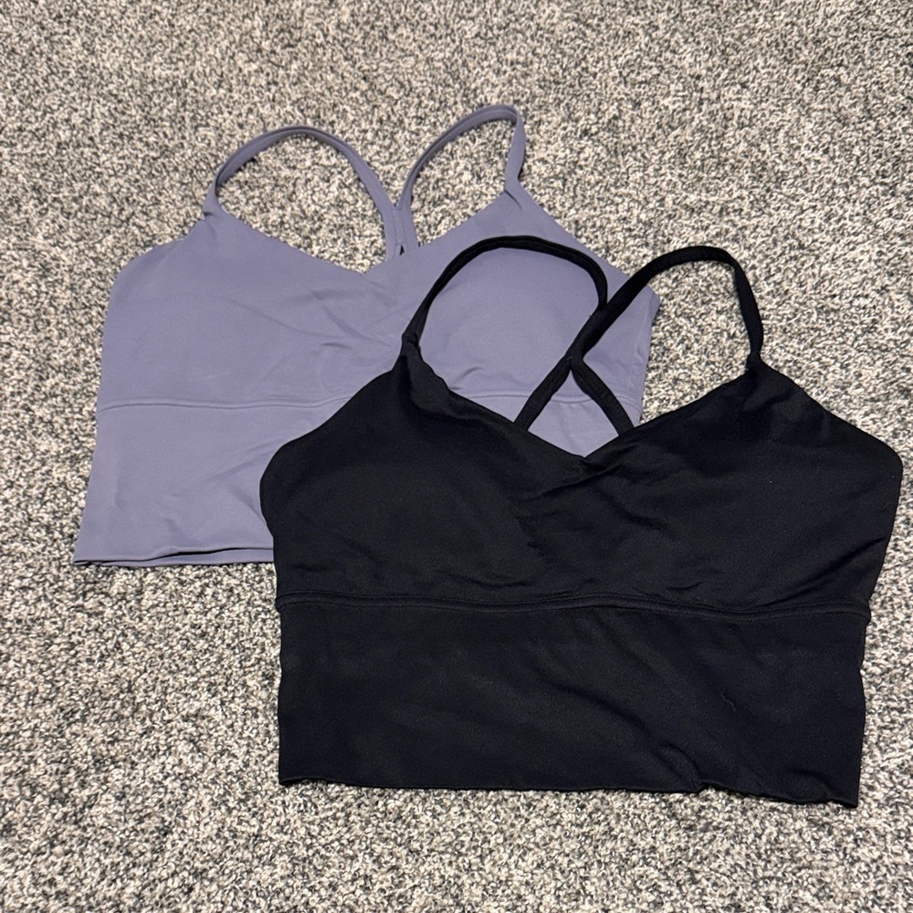 Women's Athletic Tank-top Set - Black and Purple